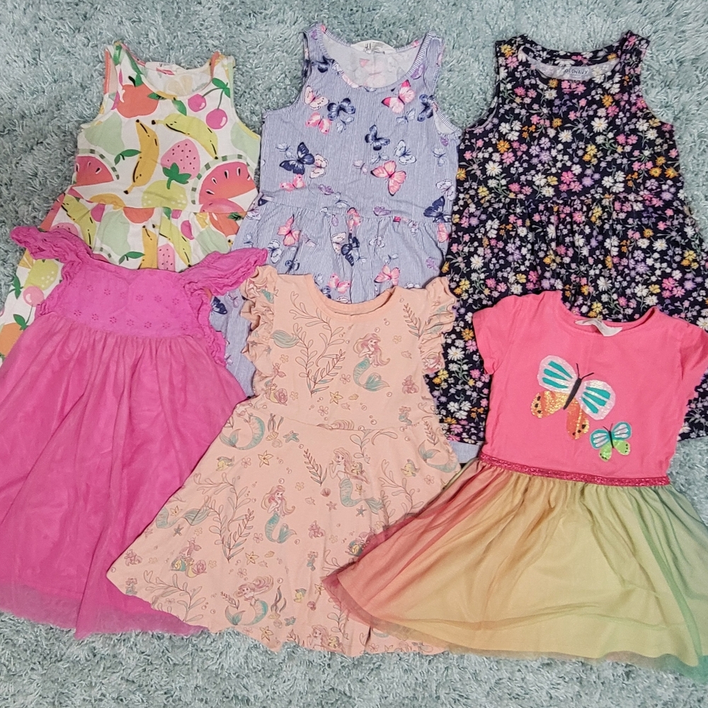Girls Dresses 6 ct, Size 4t through 7t